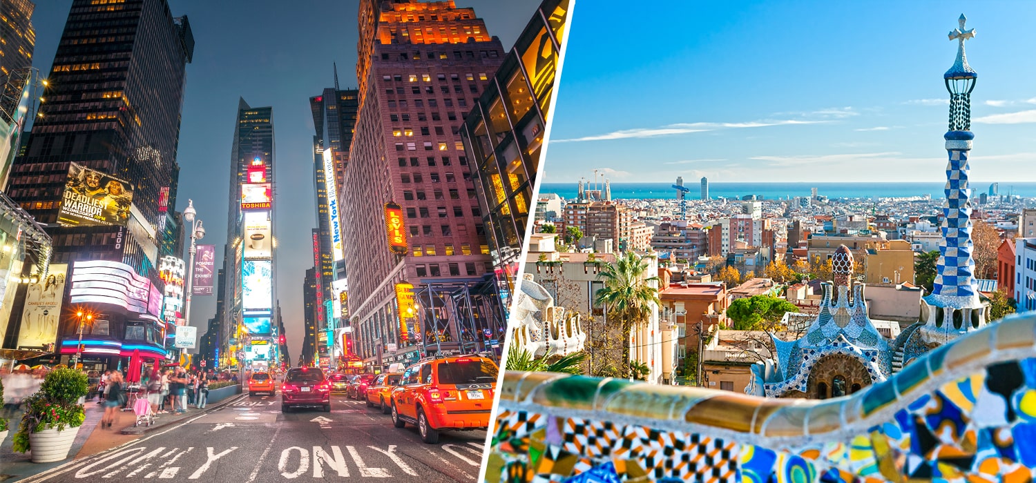 Açores > Barcelona ou Nova Iorque