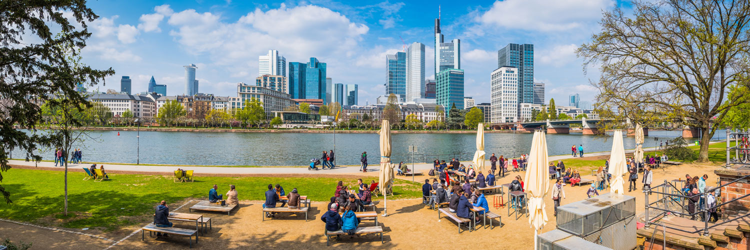 Frankfurt city garden view