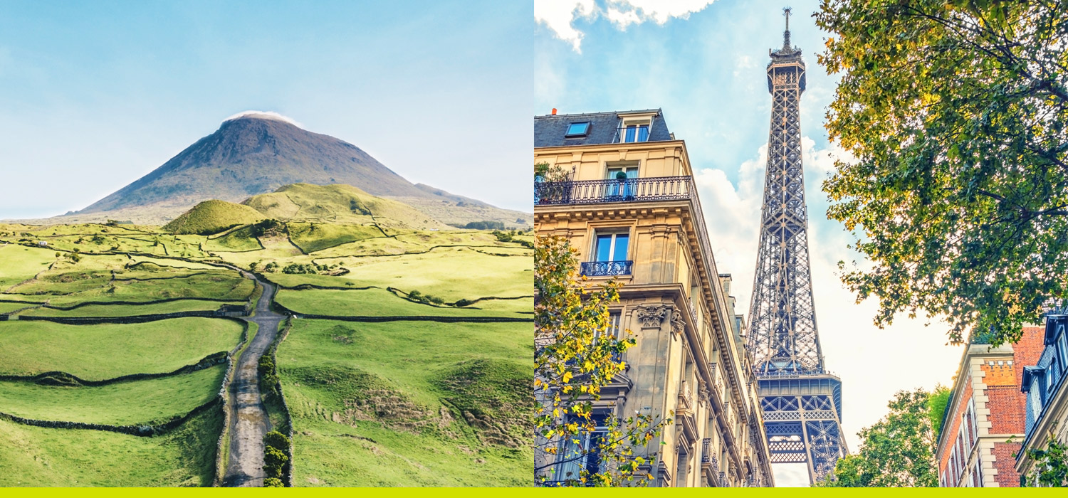Flights between the Azores and Paris from €125 (one-way)
