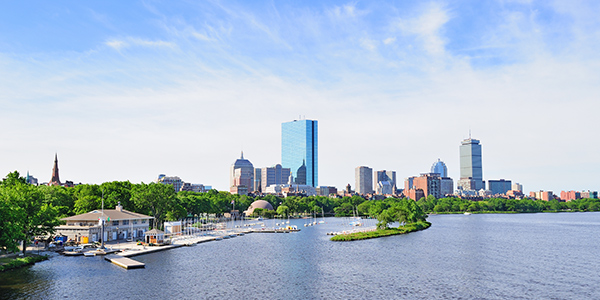 Vista da cidade de Boston